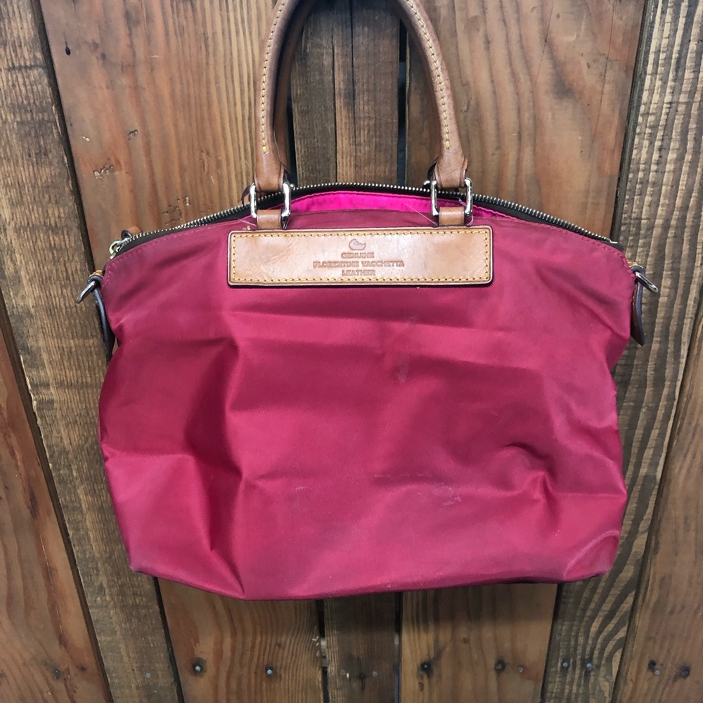 Dooney & Bourke red with leather purse - Picture 7 of 12